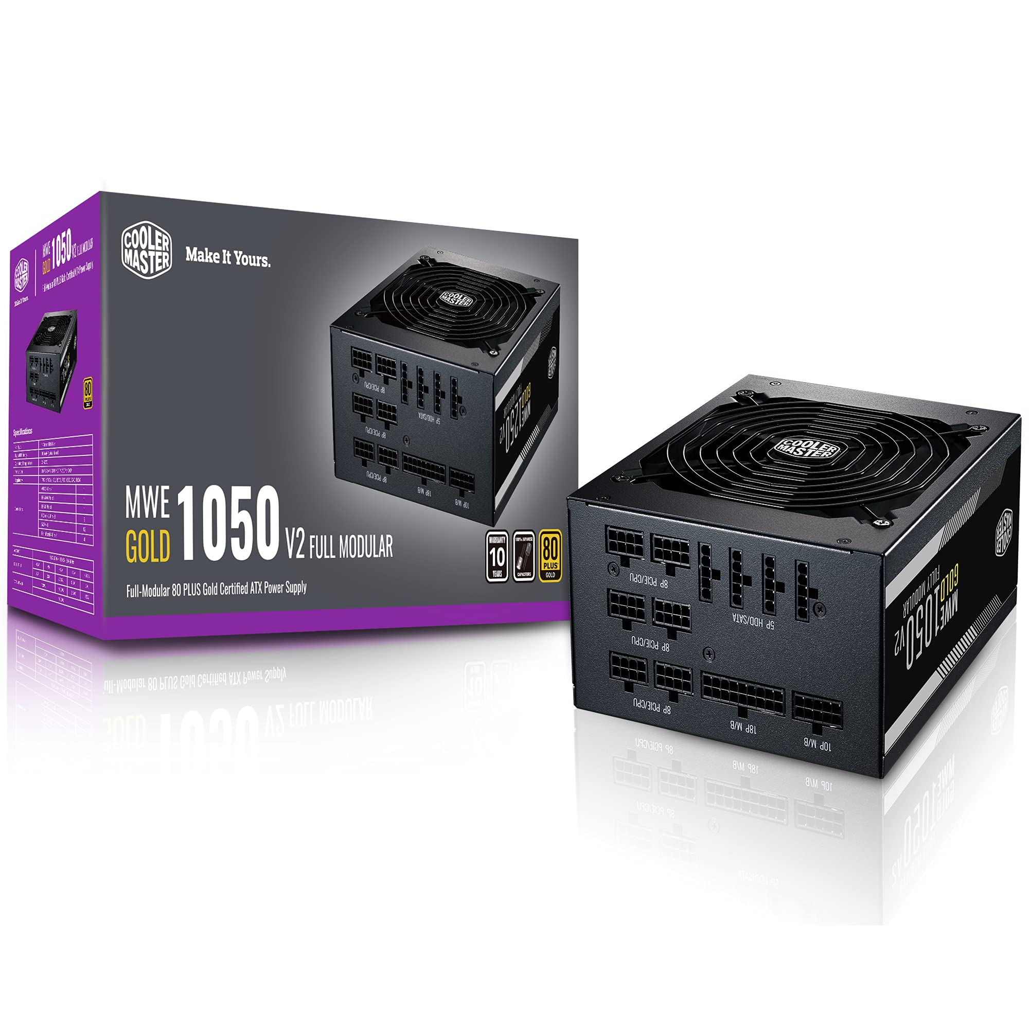 Cooler Master MWE Gold 1050W V2 ATX3.0 Fully Modular 80+ Gold Efficiency Cooler Master MWE Gold 1050W V2 ATX3.0 Fully Modular 80+ Gold Efficiency